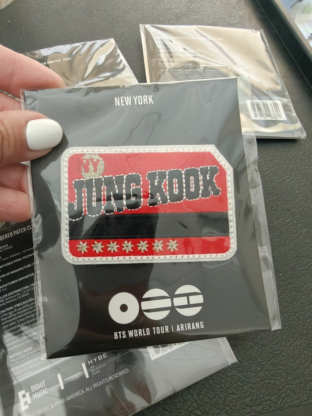 BTS Arirang NYC Pop Up Exclusive Patch- Jung Kook